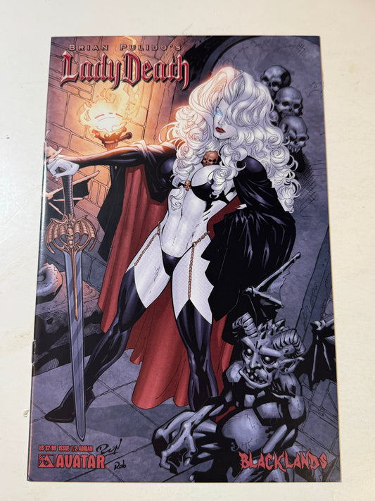 LADY DEATH Blacklands #1/2 NM Adrian Variant
