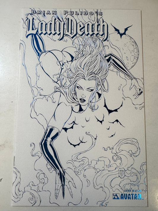 LADY DEATH SWIMSUIT 2007 NM White Leather Blue Foil Variant