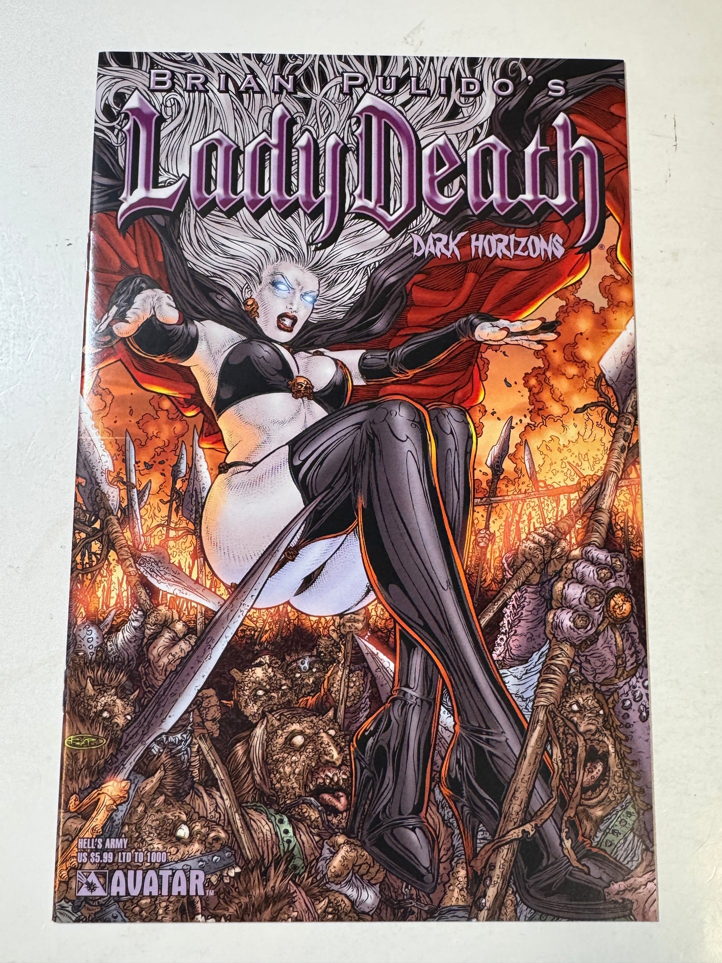 LADY DEATH Dark Horizons NM Hell's Army Variant LTD 1000
