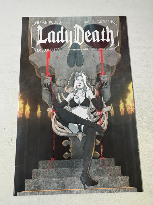LADY DEATH Origins: Cursed #2 VF/NM Throne Variant LTD 850
