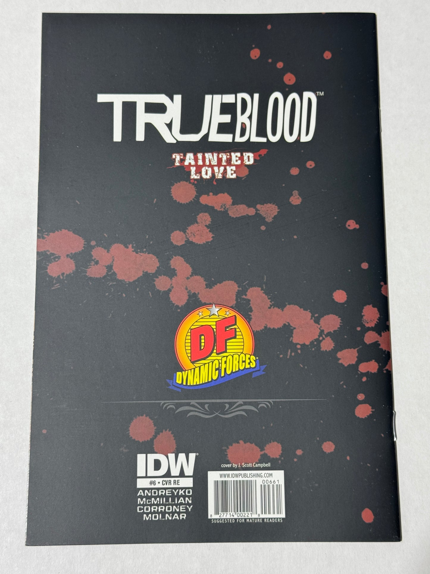 TRUE BLOOD Tainted Love #6 NM- J SCOTT CAMPBELL Red Tint Dynamic Forces Variant LTD 1000