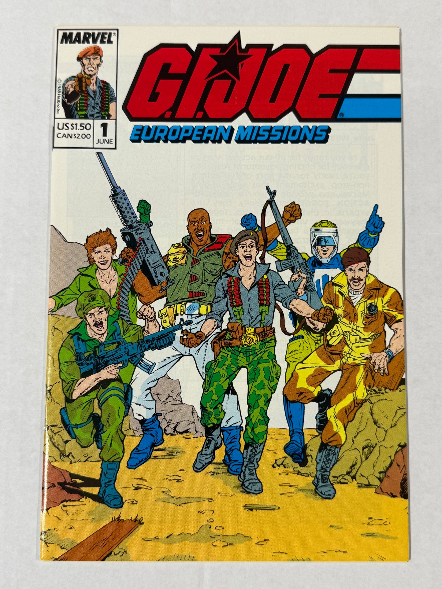 GI JOE EUROPEAN MISSIONS #1 NM- W/ Poster (Copy)