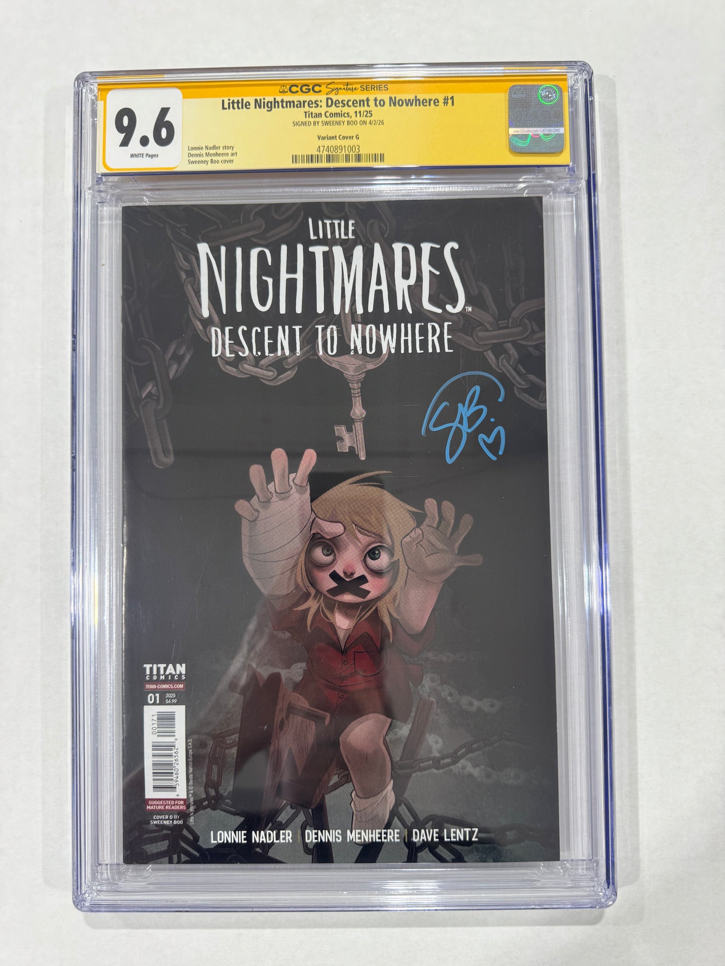LITTLE NIGHTMARES Descent To Nowhere #1 CGC SS 9.6 Sweeney Boo Variant SIGNED