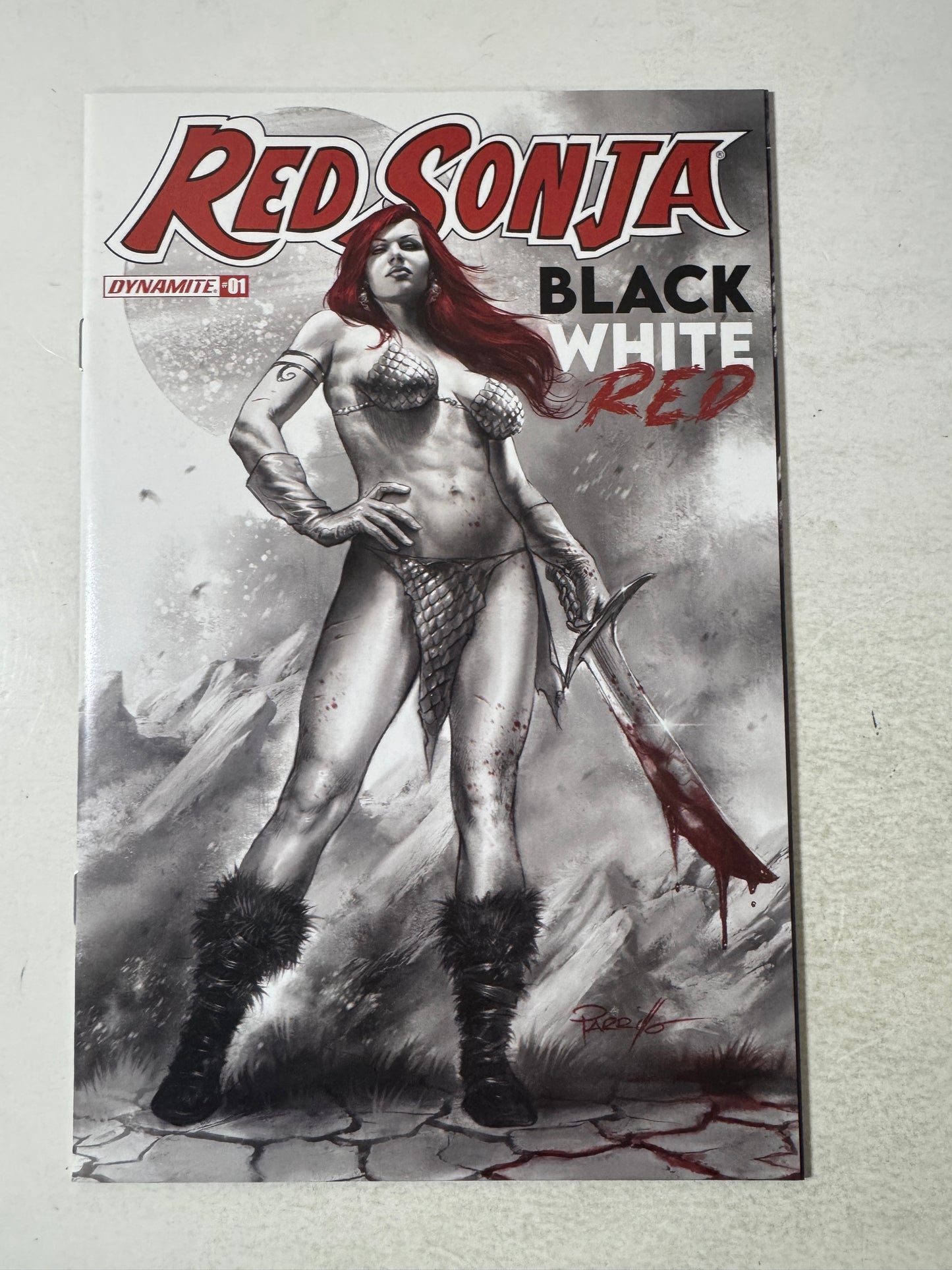 RED SONJA Black White Red #1 NM Lucio Parrillo Cover