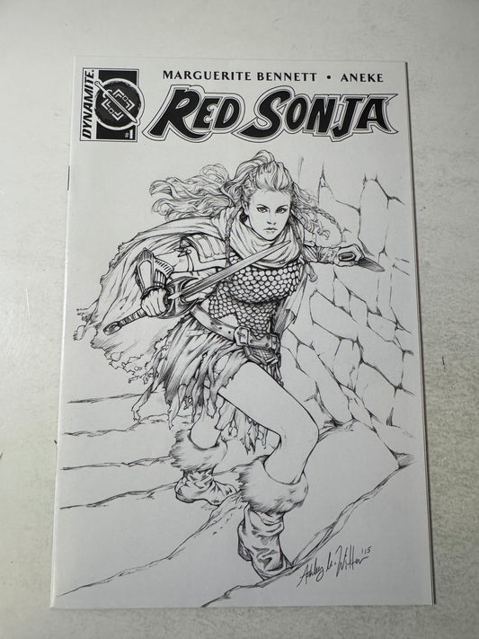 RED SONJA #1 Vol 3 NM Ashley Witter Sketch Variant