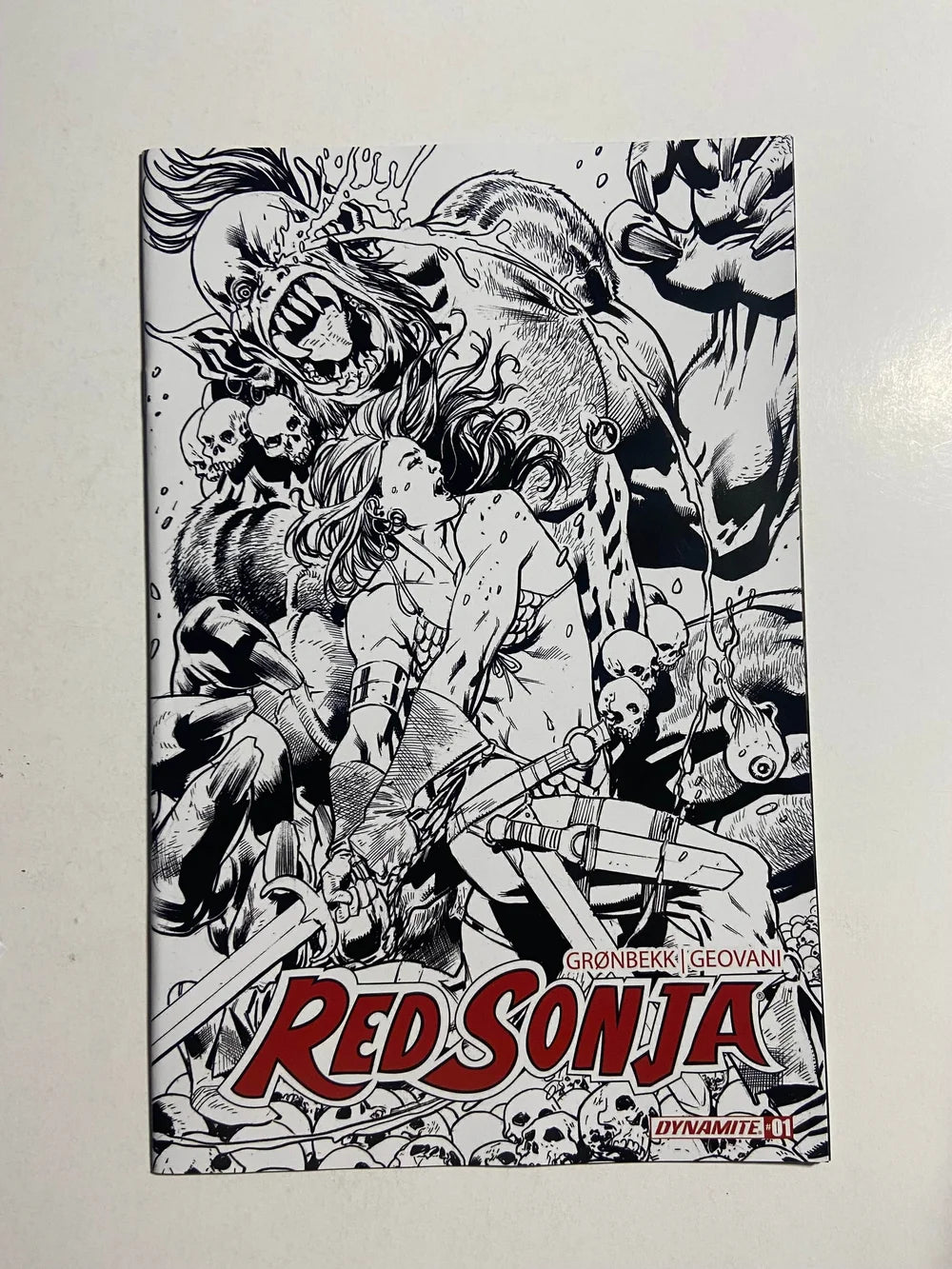 RED SONJA #1 Vol 7 NM 1:20 B/W Bryan Hitch Variant (Dynamite)