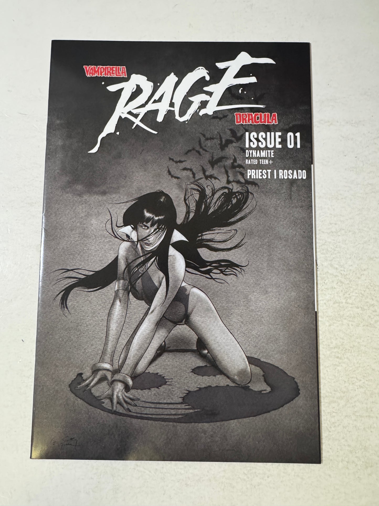 VAMPIRELLA DRACULA RAGE #1 NM 1:15 B/W Gunduz Variant