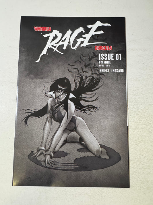 VAMPIRELLA DRACULA RAGE #1 NM 1:15 B/W Gunduz Variant