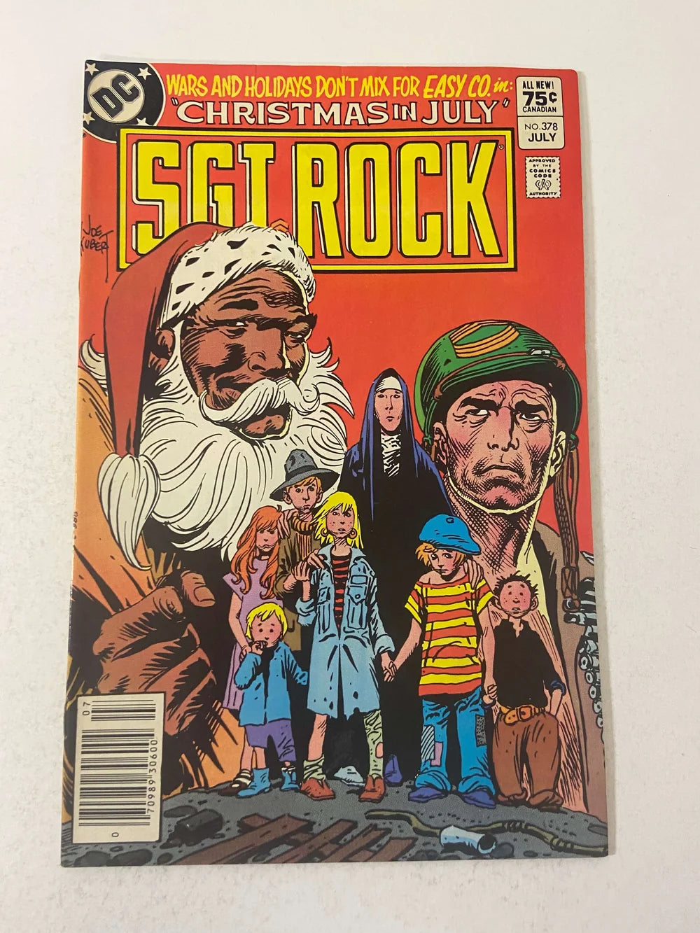 SGT. ROCK #378 VF CANADIAN PRICE VARIANT Joe Kubert Cover