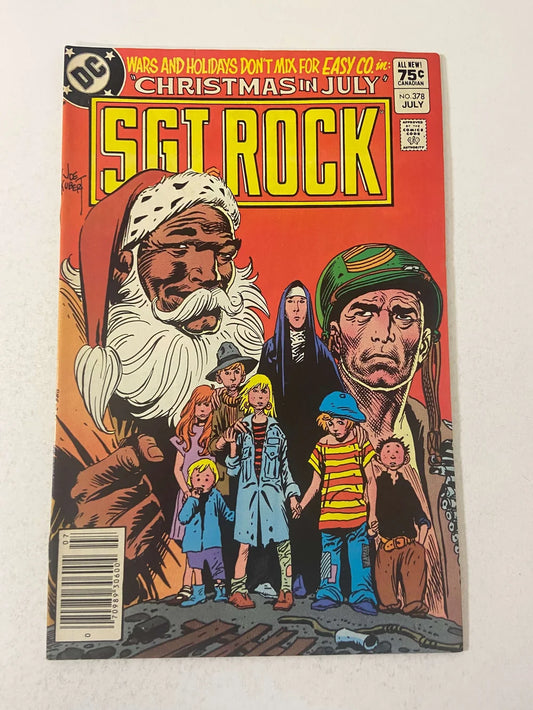 SGT. ROCK #378 VF CANADIAN PRICE VARIANT Joe Kubert Cover