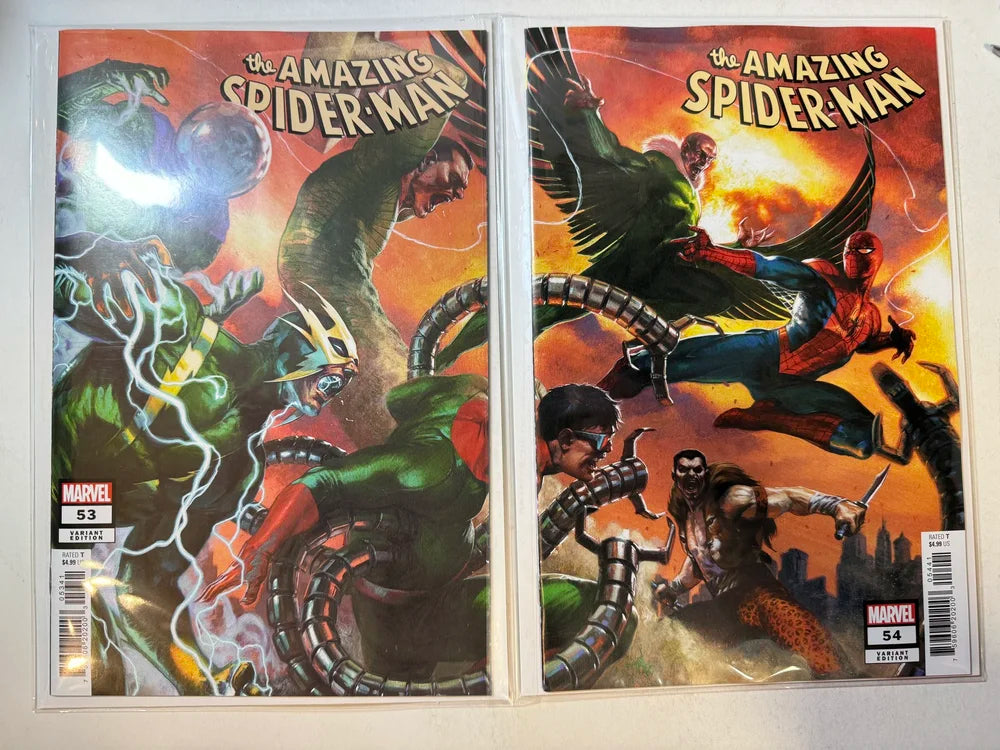 AMAZING SPIDER-MAN #53 & #54 Vol 6 NM Gabriele Dell'Otto Connecting Variant Set
