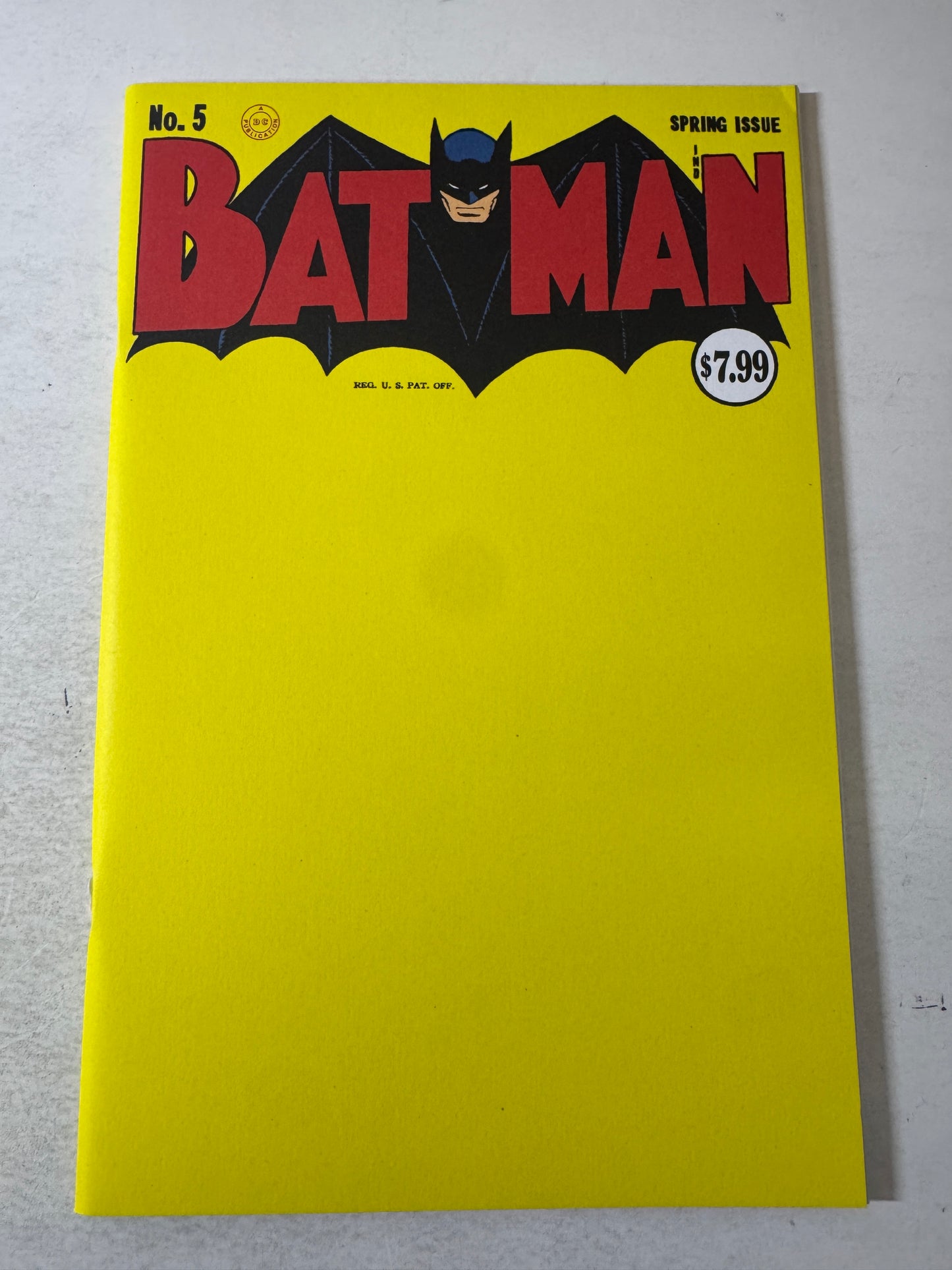BATMAN #5 NM- Facsimile Blank Variant