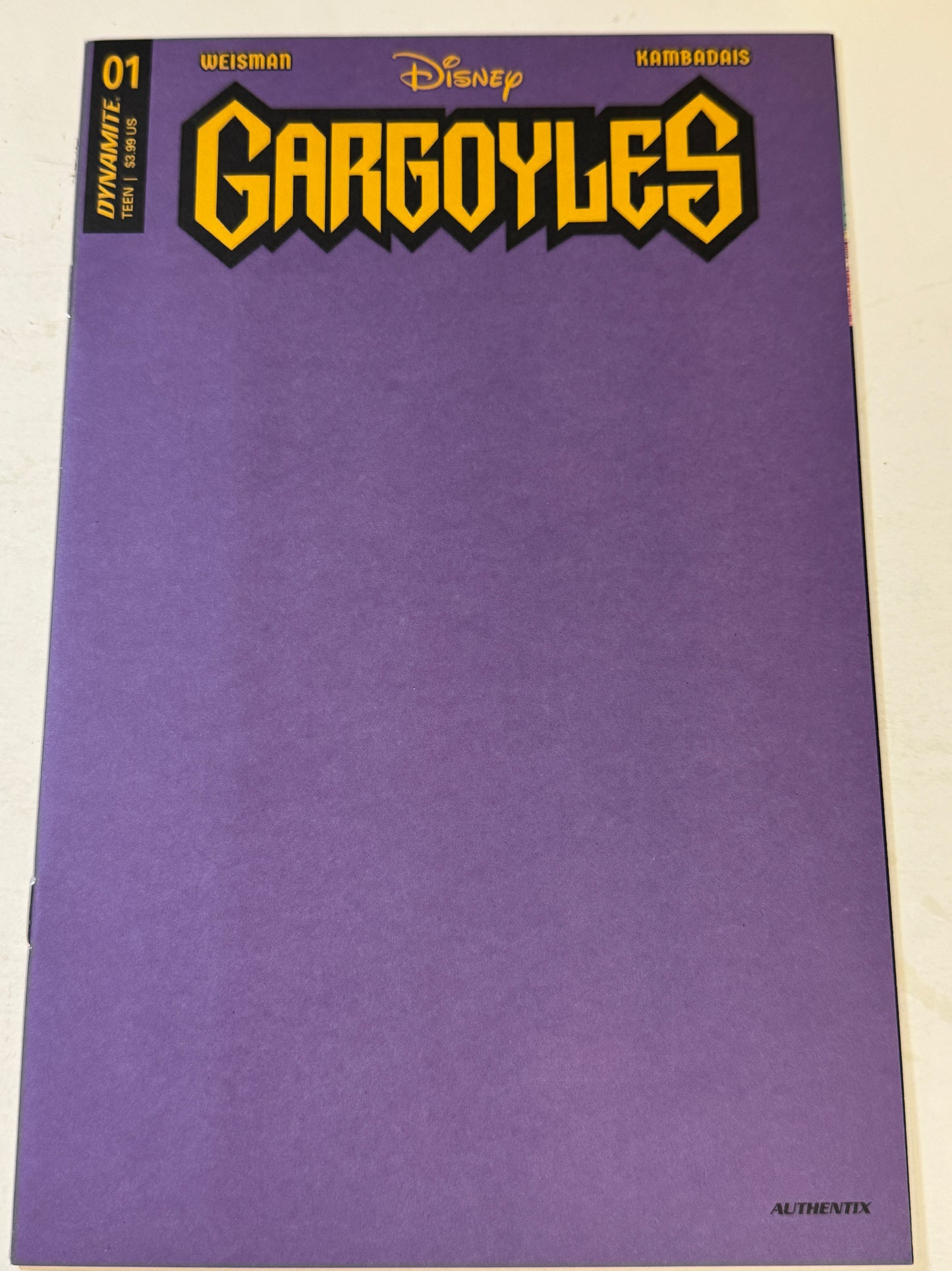 DISNEY GARGOYLES #1 NM Purple Blank Variant