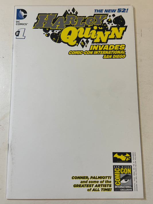 HARLEY QUINN Invades Comic-Con INternational San-Diego #1 NM  SDCC Exclusive  Blank Variant