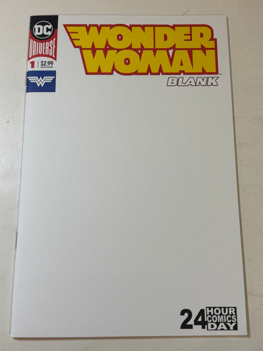 WONDER WOMAN BLANK #1  NM 24 Hour Comics Day