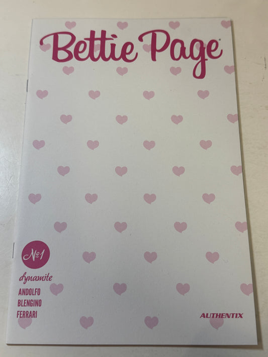 BETTIE PAGE #1 NM Heart Blank Variant
