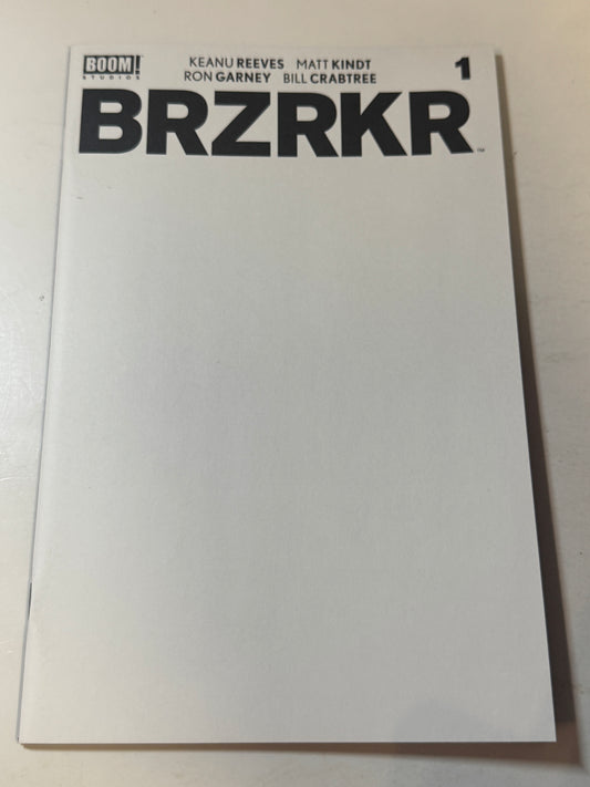 BRZRKR #1 NM White Blank Variant