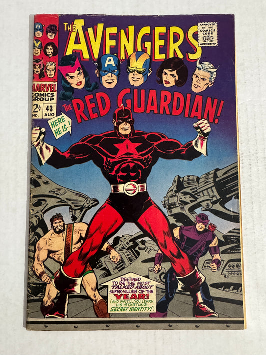 AVENGERS #43 VG+ 1ST APPEARANCE