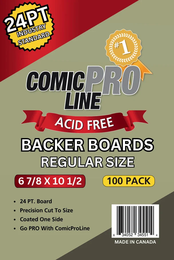 COMIC PRO LINE24pt REGULAR COMIC BOARDS - 100 Pack