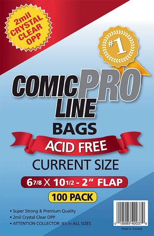 COMIC PRO LINE CURRENT SIZE BAGS 100 Pack