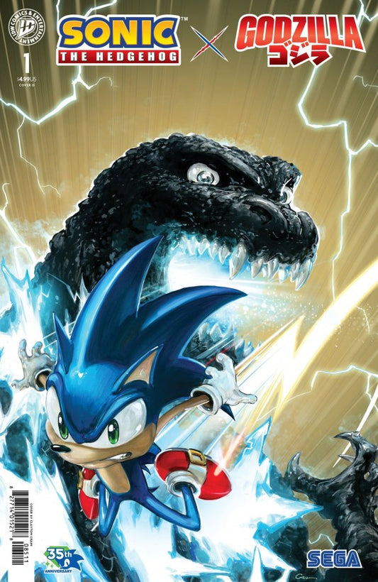 PRE-SALE: Sonic the Hedgehog x Godzilla #1 Variant D Clayton Crain