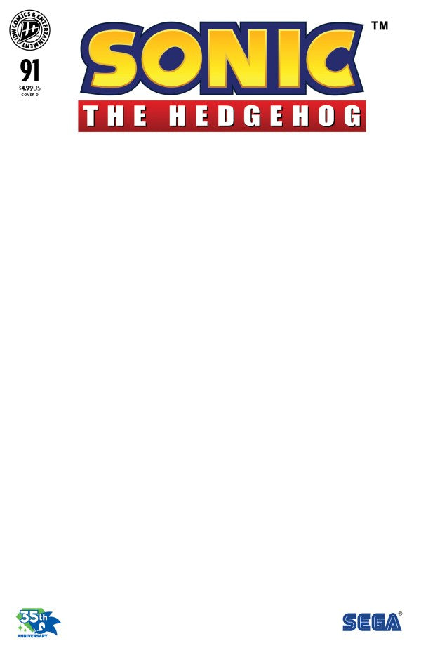 PRE-SALE: Sonic the Hedgehog #91 Variant D (Sketch Variant)
