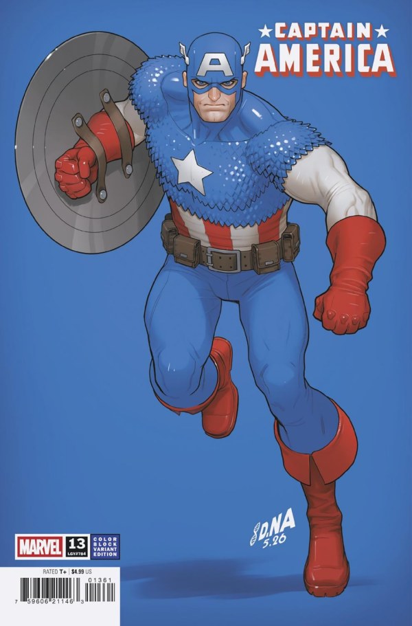 PRE-SALE: CAPTAIN AMERICA #13 DAVID NAKAYAMA COLOR BLOCK BLUE VARIANT [ARM]