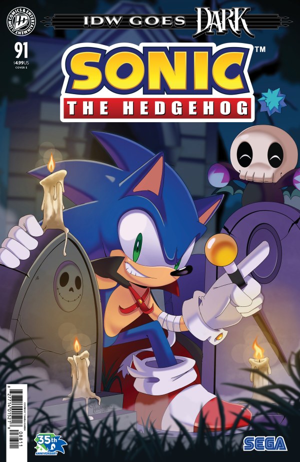 PRE-SALE: Sonic the Hedgehog #91 Variant E (Kareh IDW Goes Dark Variant)