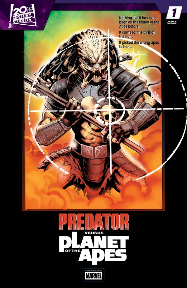 PRE-SALE: PREDATOR VS. THE PLANET OF THE APES #1 CHRIS CAMPANA MOVIE POSTER HOMAGE VARIANT