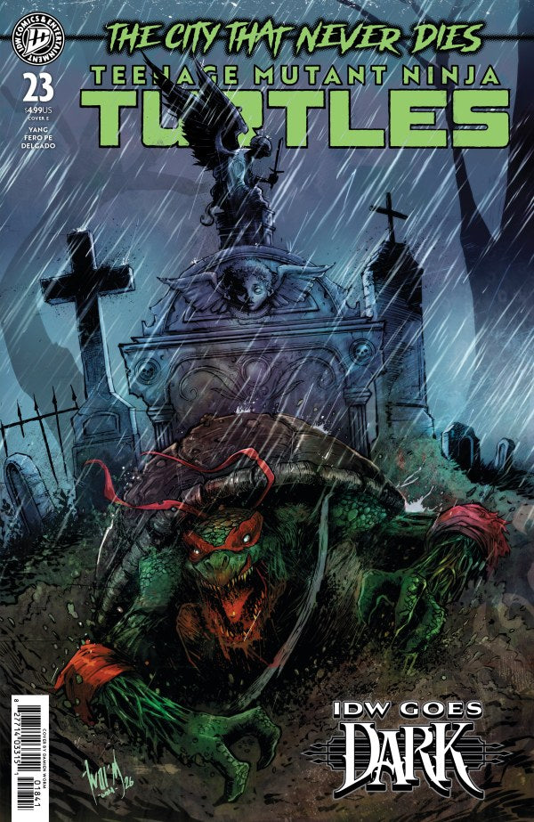 PRE-SALE: Teenage Mutant Ninja Turtles #23 Variant E (Damien Worm IDW Goes Dark Variant)