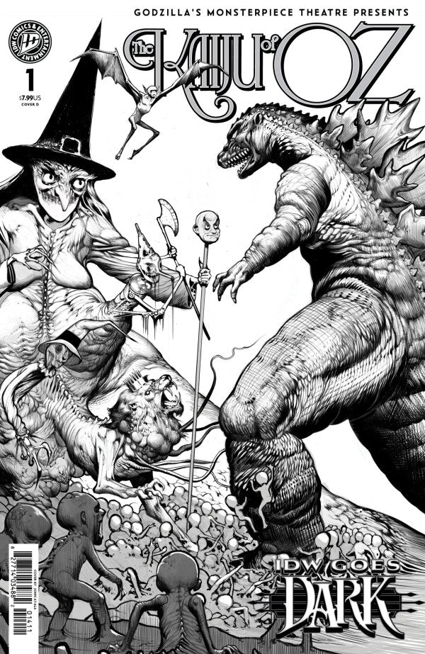PRE-SALE: Godzillas Monsterpiece Theatre Presents: The Kaiju of Oz Variant D (Ayala IDW Goes Dark Variant)