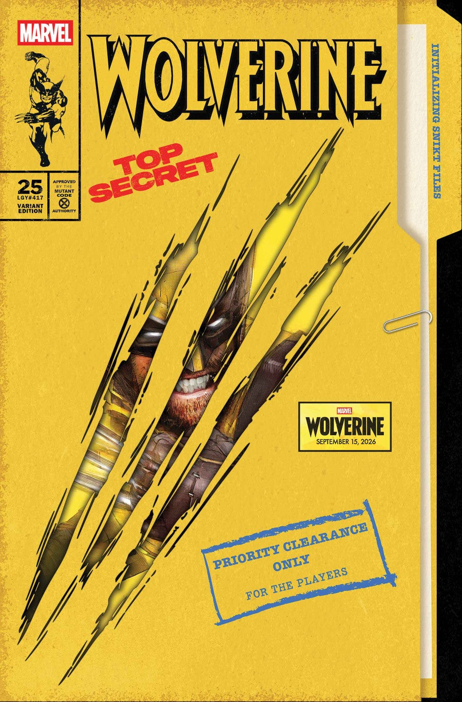 PRE-SALE: WOLVERINE #25 JOCK MARVEL GAMES VARIANT