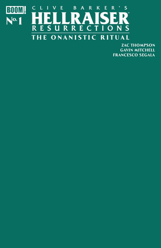 PRE-SALE: Hellraiser: Resurrections - The Onanistic Ritual #1 C Green Blank Sketch Variant