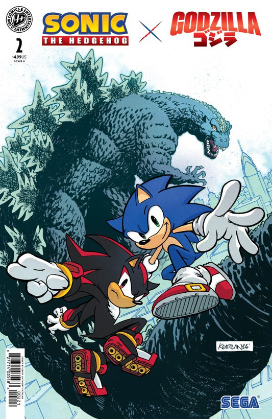 PRE-SALE: Sonic the Hedgehog x Godzilla #2 Variant B (Catalan)
