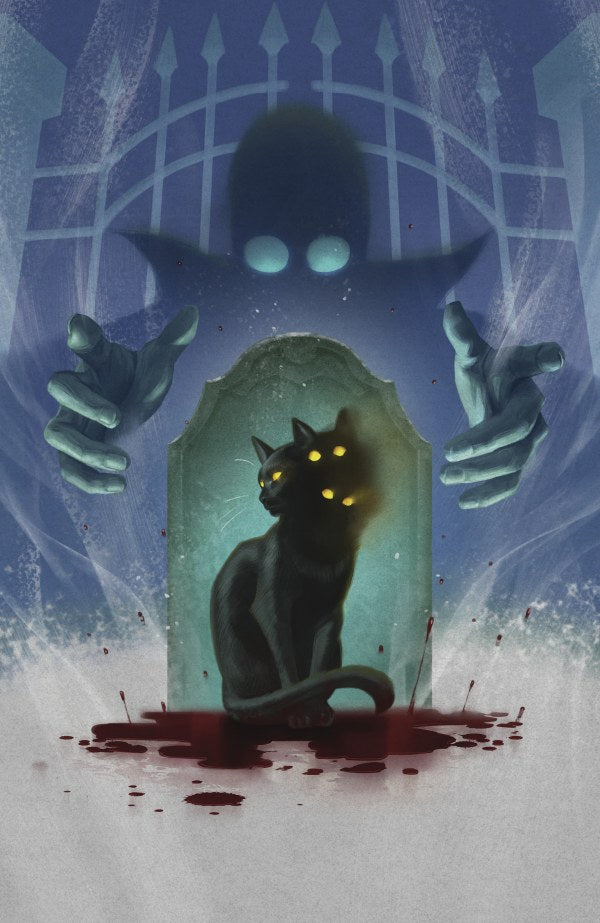 PRE-SALE: Stuff of Nightmares: The Cat in the Coffin #1 E Glow in the Dark Variant (Full Art, Glow in the Dark, Murakami)