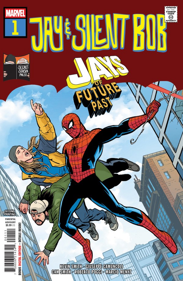 PRE-SALE: JAY & SILENT BOB: JAYS OF FUTURE PAST #1 GIUSEPPE CAMUNCOLI 2ND PRINTING VARIANT