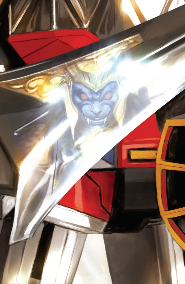PRE-SALE: Mighty Morphin Power Rangers (2026) #5 C Megazord Card Stock Connecting Variant (Full Art, Mercado)