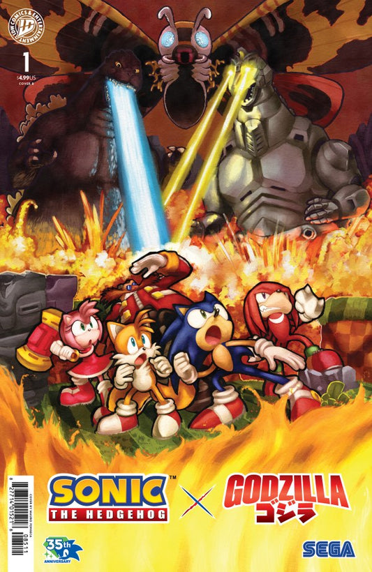 PRE-SALE:  Sonic the Hedgehog x Godzilla #1 Variant B (Fonseca)