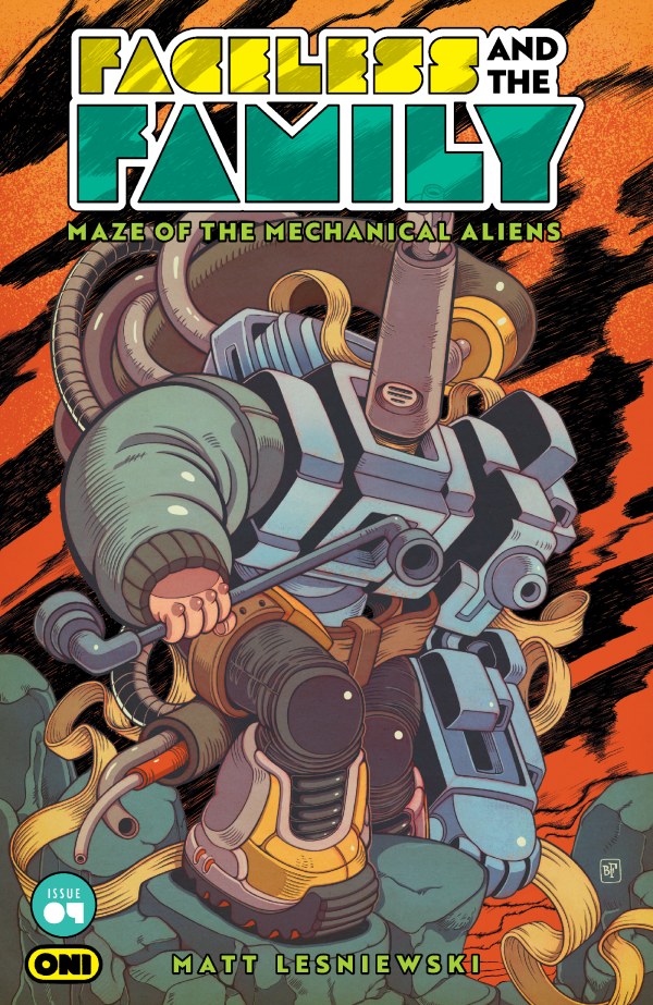 PRE-SALE: FACELESS AND THE FAMILY MAZE OF THE MECHANICAL ALIENS #4 CVR B BILLY FOWLER VAR