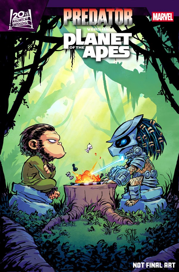 PRE-SALE: PREDATOR VS. THE PLANET OF THE APES #1 SKOTTIE YOUNG VARIANT