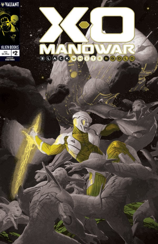 PRE-SALE: X-O Manowar: Black, White & Gold #2 Variant B (Ribic Black, White & Gold Variant)