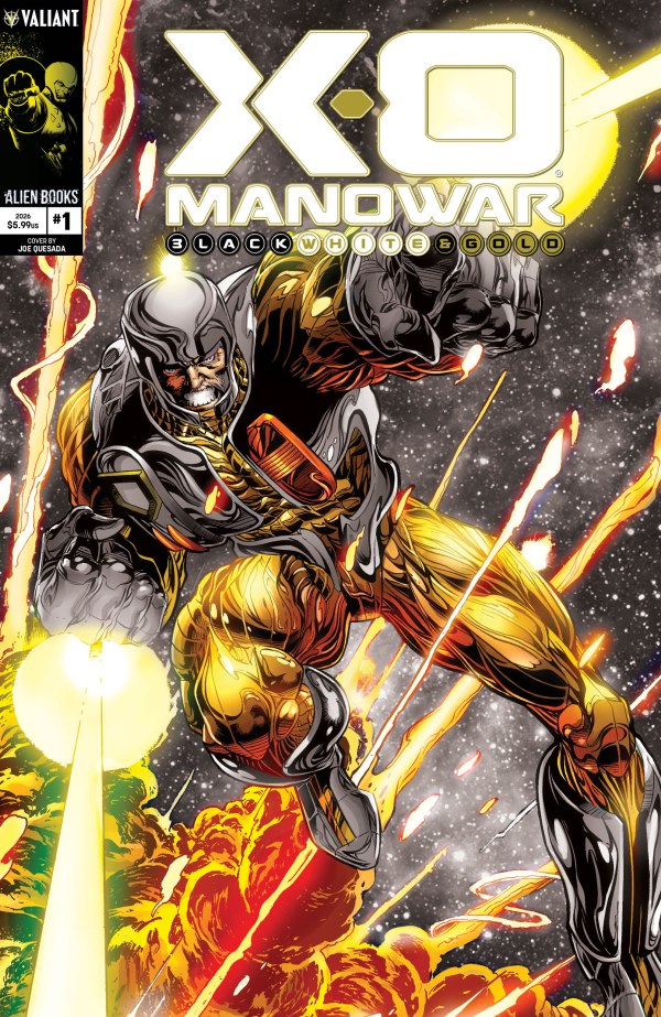 PRE-SALE: X-O Manowar: Black, White & Gold #1 Variant B (Quesada Black, White & Gold Variant)