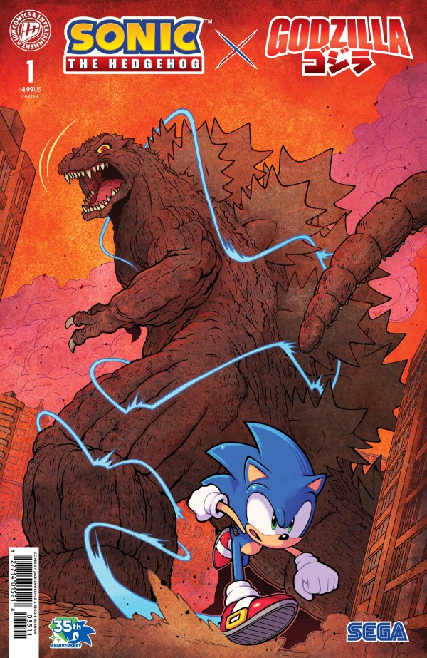 PRE-SALE:  Sonic the Hedgehog x Godzilla #1 Cover A (Lawrence)