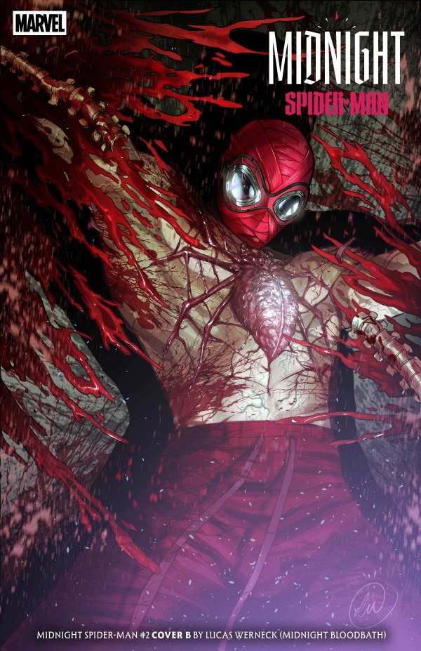 PRE-SALE: MIDNIGHT SPIDER-MAN #2 COVER B LUCAS WERNECK MIDNIGHT BLOODBATH VARIANT