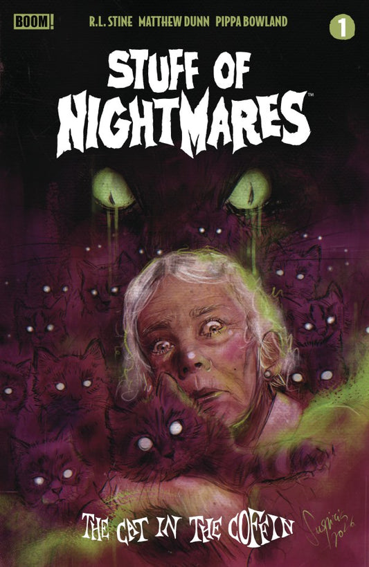 PRE-SALE: Stuff of Nightmares: The Cat in the Coffin #1 H FOC Reveal Variant (Dressed, Vilchez)