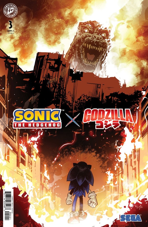 PRE-SALE: Sonic the Hedgehog x Godzilla #3 Variant B (Cizmesija)