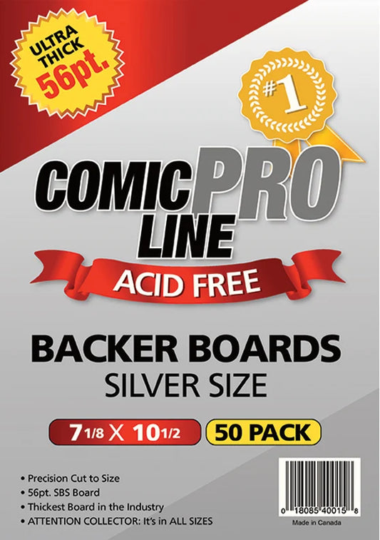 COMIC PRO LINE 56pt SILVER AGE COMIC BOARDS - 50 Pack